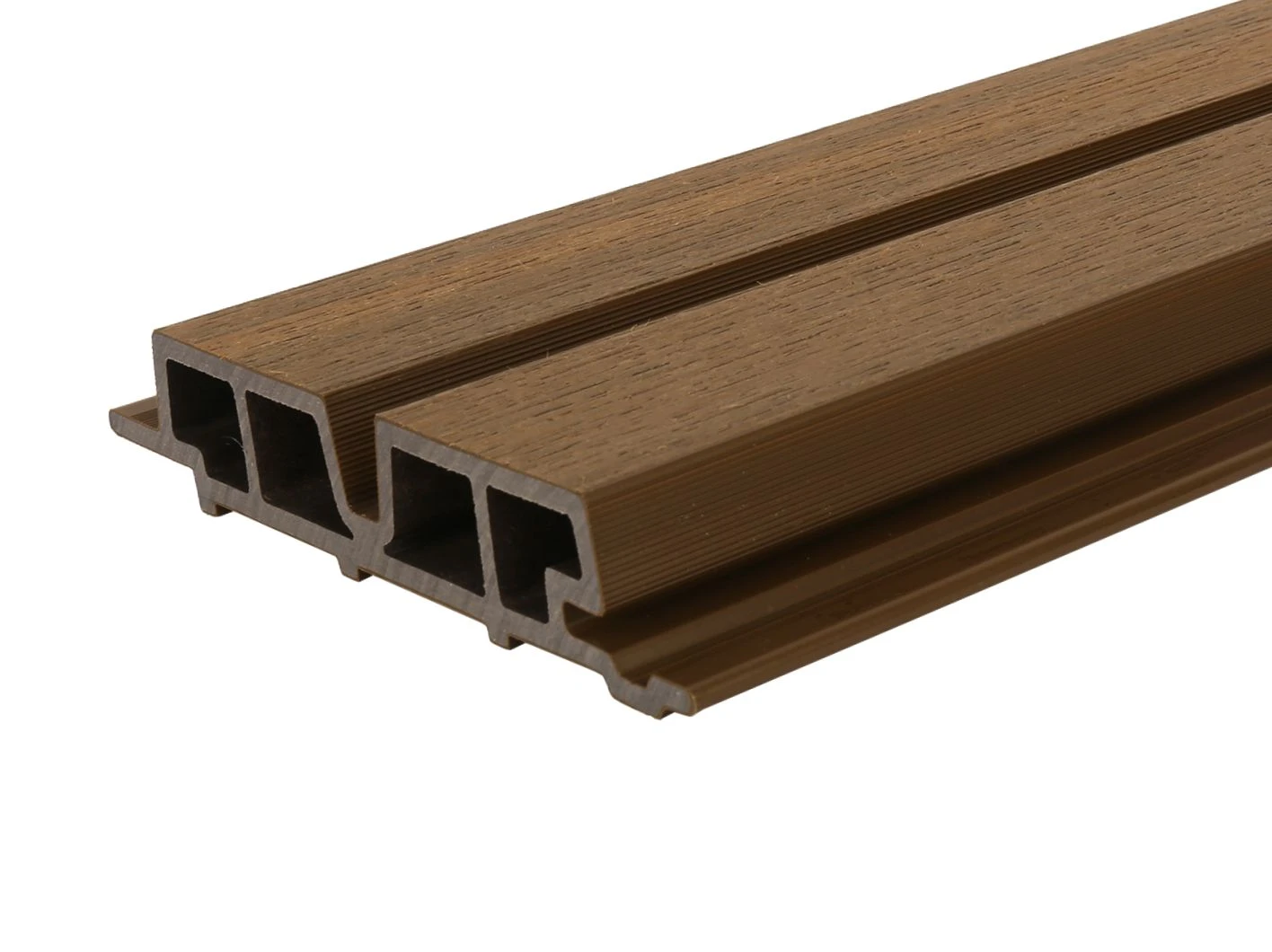 Composiet Gevelbekleding Castellation Pro 65 3.3 x 18 cm (33 x 180 mm) Teak - Lengte 390 cm - Afbeelding 1